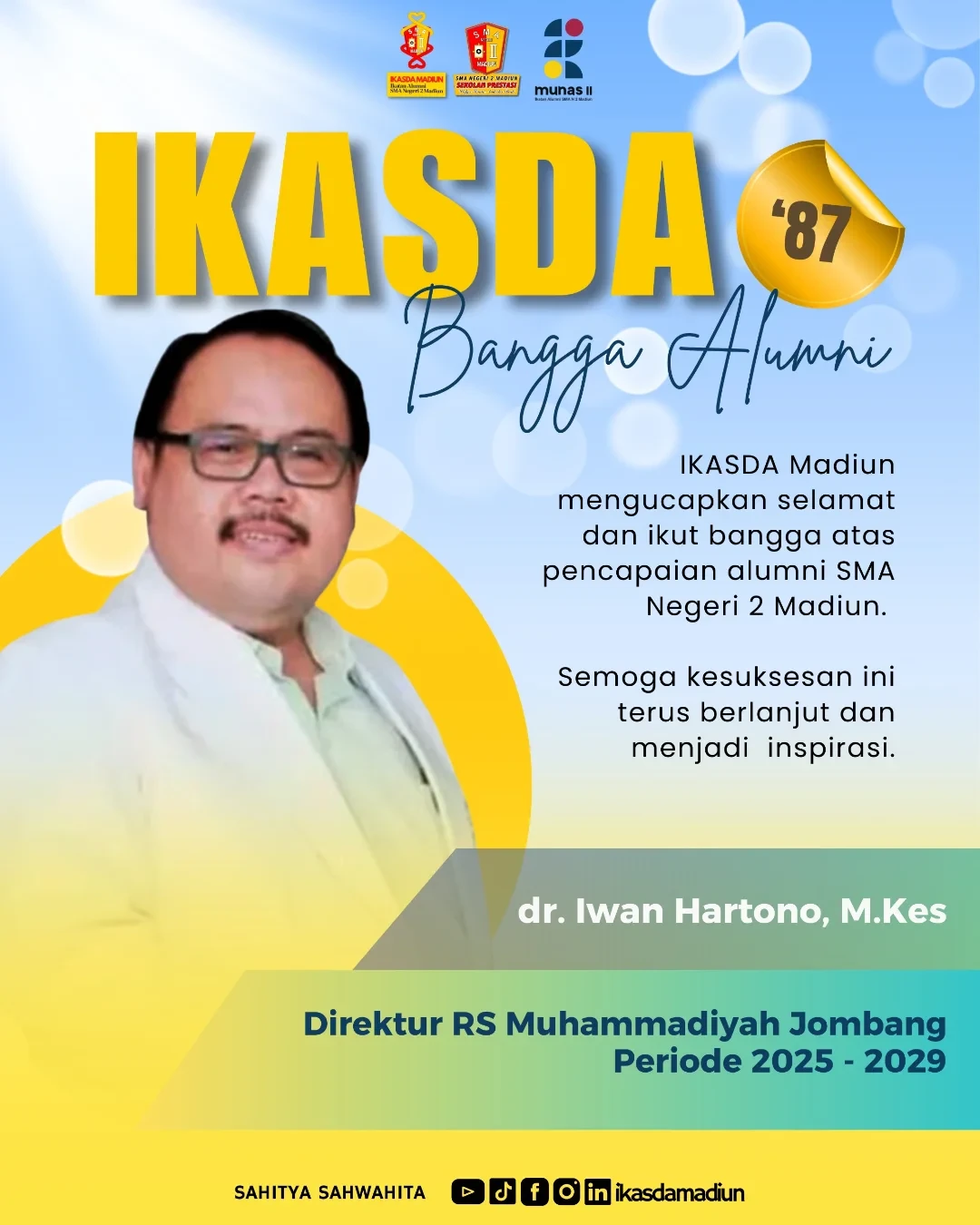 dr. Iwan Hartono M. Kes alumni SMA Negeri 2 Madiun angkatan '87