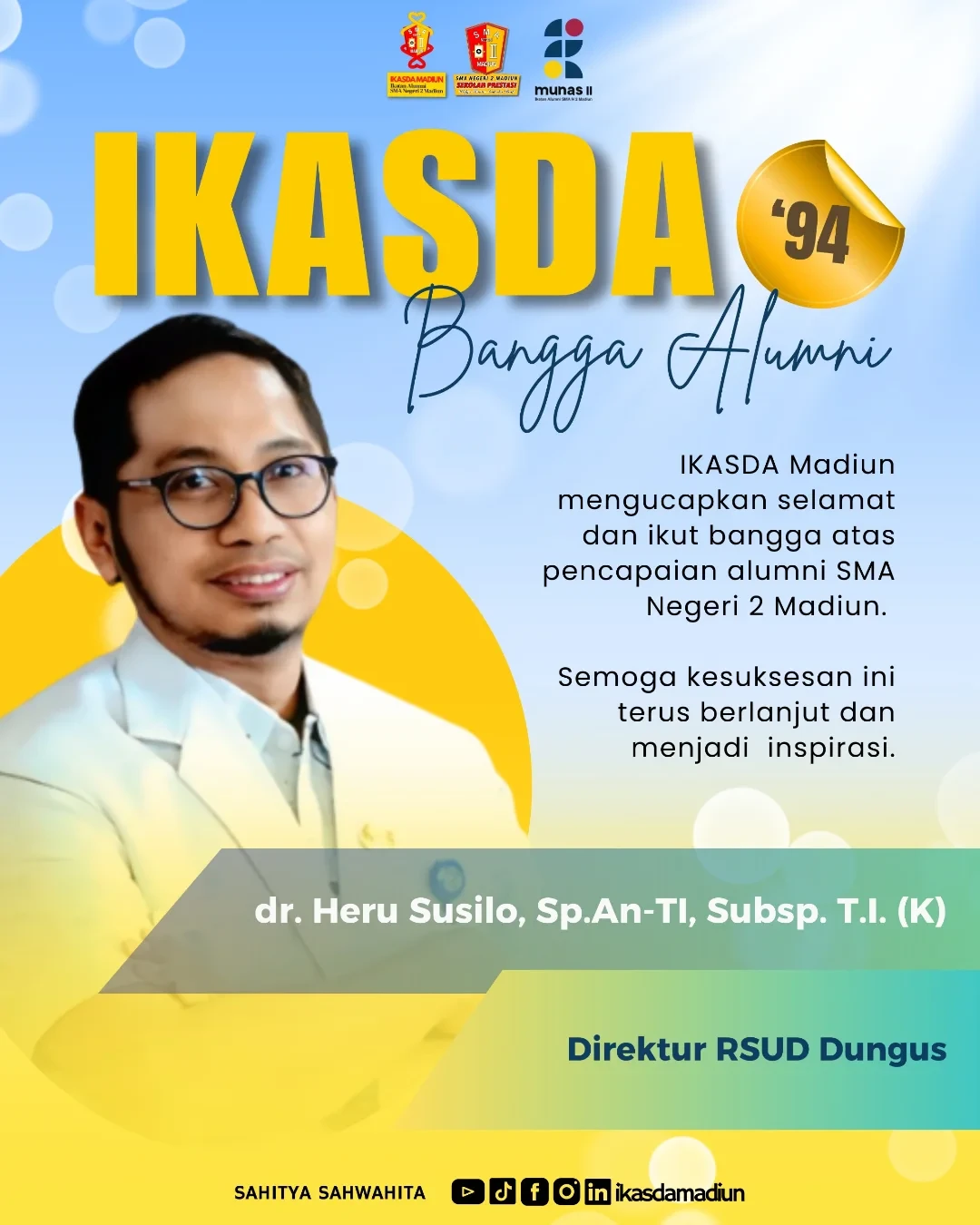 dr. Heru Susilo. Sp. An-TI, Subsp T.I (K) alumni 1994
